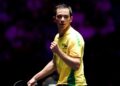 Hugo Calderano em ação no WTT Champions