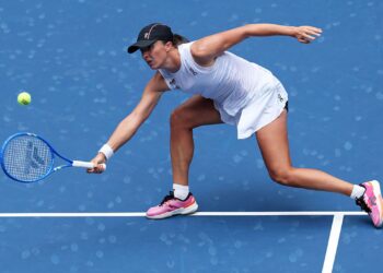 Iga Swiatek em ação no US Open