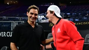 João Fonseca em encontro com Federer