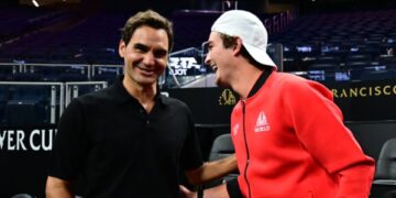 João Fonseca em encontro com Federer