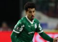 Lucas Evangelista em ação pelo Palmeiras