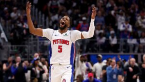 Malik Beasley em jogo da NBA
