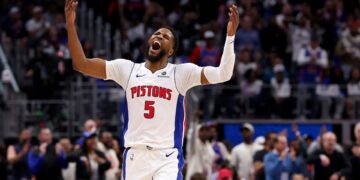 Malik Beasley em jogo da NBA