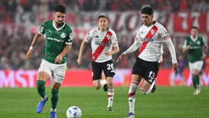 Lance da partida de ida entre Palmeiras x River Plate