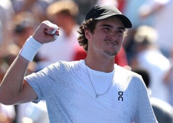 João Fonseca em partida do US Open