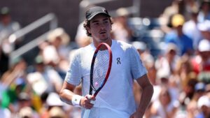 João Fonseca em ação no US Open 2025