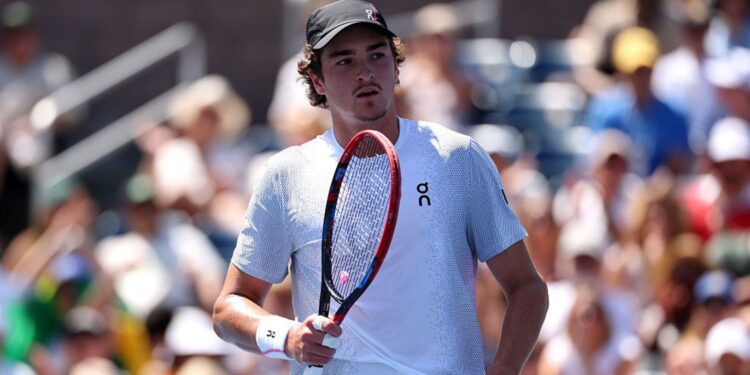 João Fonseca em ação no US Open 2025