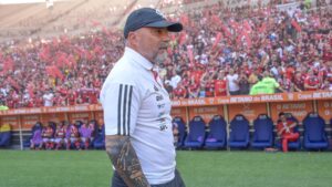 Sampaoli quando ainda treinava o Flamengo