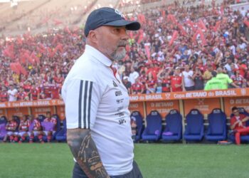 Sampaoli quando ainda treinava o Flamengo