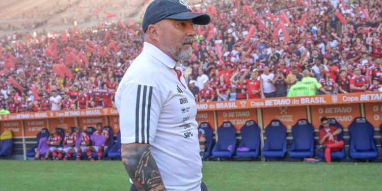 Sampaoli quando ainda treinava o Flamengo