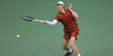 Jannik Sinner em ação no US Open