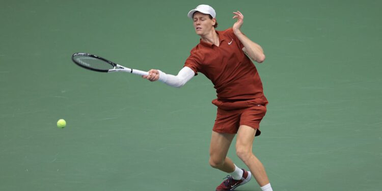 Jannik Sinner em ação no US Open