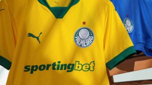 Camisa do Palmeiras estampando a Sportingbet
