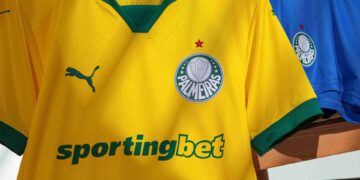 Camisa do Palmeiras estampando a Sportingbet