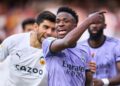 Vini Jr em jogo contra o Valencia