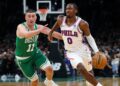Lance da partida entre 76ers e Celtics