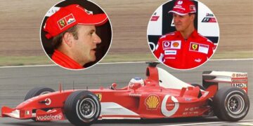 A polêmica prova em que Barrichello deixou o primeiro lugar para Schumacher