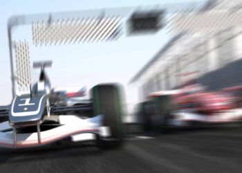 Carros de Fórmula 1 em corrida - Créditos: depositphotos.com / chromatika2