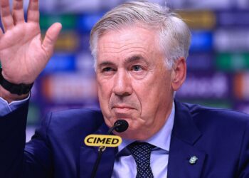 Carlo Ancelotti em coletiva da Seleção Brasileira