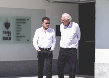 Renato Salvador e Rubens Menin, donos do Atlético-MG, na Cidade do Galo