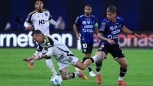 Lance da partida entre Independiente del Valle e Atlético-MG