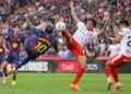 Lance do jogo entre Barcelona e Girona
