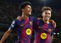 Fermín López [à direita] comandou a vitória do Barcelona