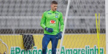 Bento em treino da Seleção Brasileira