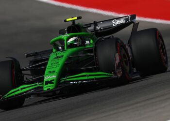 Gabriel Bortoleto durante sprint classificatório