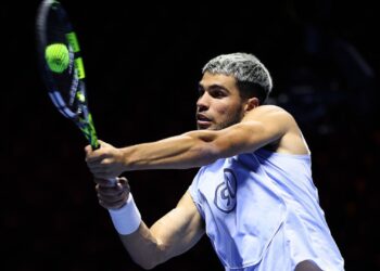Alcaraz em ação no Six Kings Slam