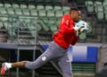 Carlos Miguel em treino do Palmeiras