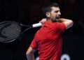 Djokovic durante jogo de tênis