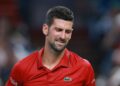Djokovic durante partida de tênis