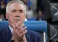 Ancelotti durante jogo da Seleção Brasileira