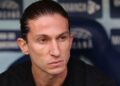 Filipe Luis durante jogo entre Flamengo e Palmeiras