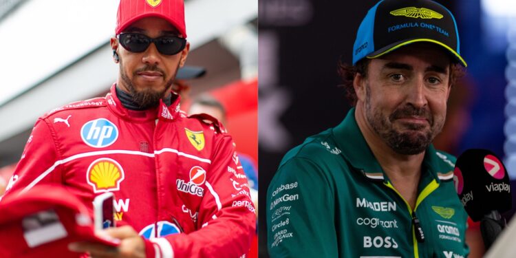 Hamilton e Alonso na F1.