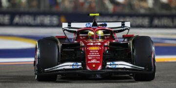 Hamilton durante o GP de Singapura