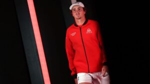 João Fonseca antes de partida de tênis