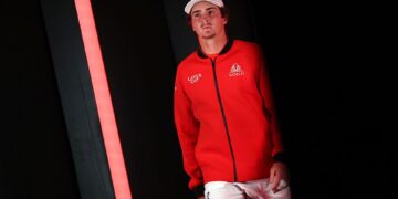 João Fonseca antes de partida de tênis