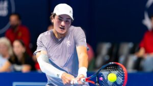 João Fonseca durante jogo em Bruxelas