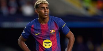 Lamine Yamal em jogo do Barcelona