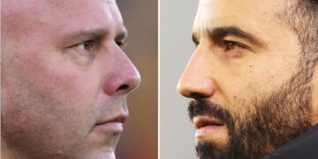 Fotos dos treinadores de Liverpool e Manchester United