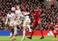 Momento do gol de Maguire em Liverpool x Manchester United