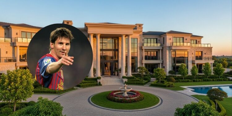 A mansão mais icônica de Messi custa milhões e tem campo particular