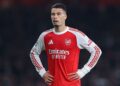 Gabriel Martinelli em jogo do Arsenal