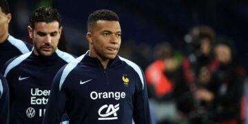 Mbappé em ação pela França
