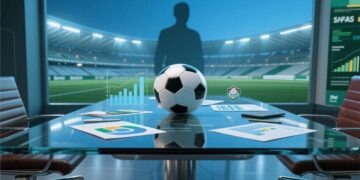 Conceito de negócios e valores no futebol - Imagem gerada com auxílio de IA