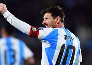 Lionel Messi durante jogo da Argentina