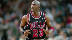 Michael Jordan em ação na NBA em 1997
