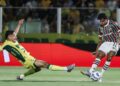 Lance do duelo entre Mirassol e Fluminense